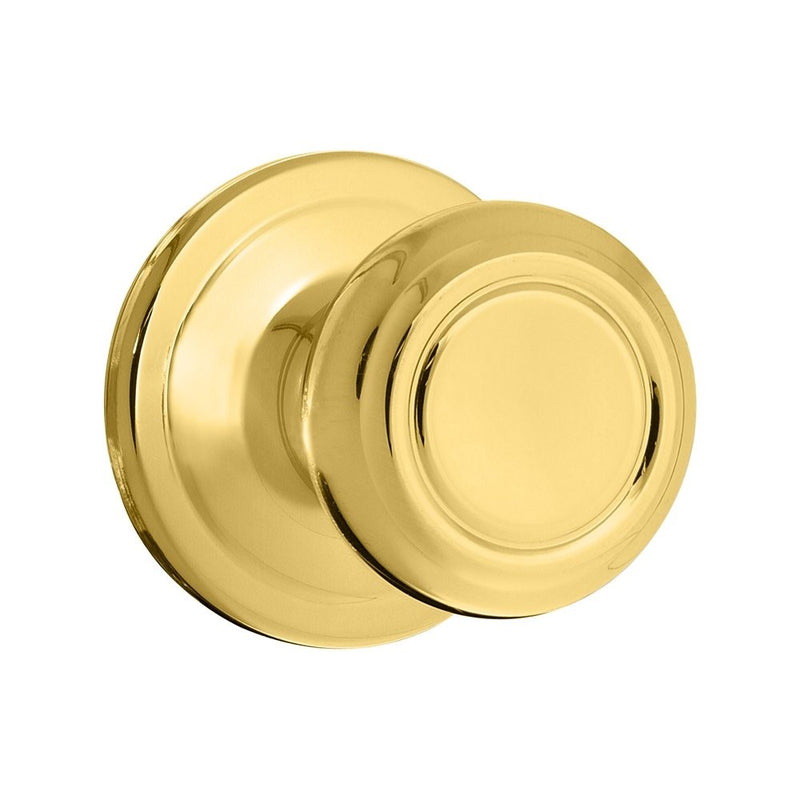 Kwikset Cameron Hall/Closet Knob in Polished Brass