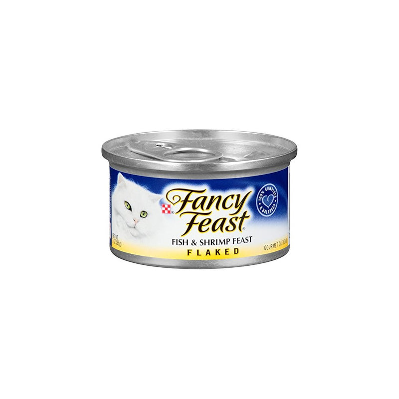 Purina Fancy Feast Flaked Fish & Shrimp Feast Cat Food - (24) 3 oz. Pull-top Can