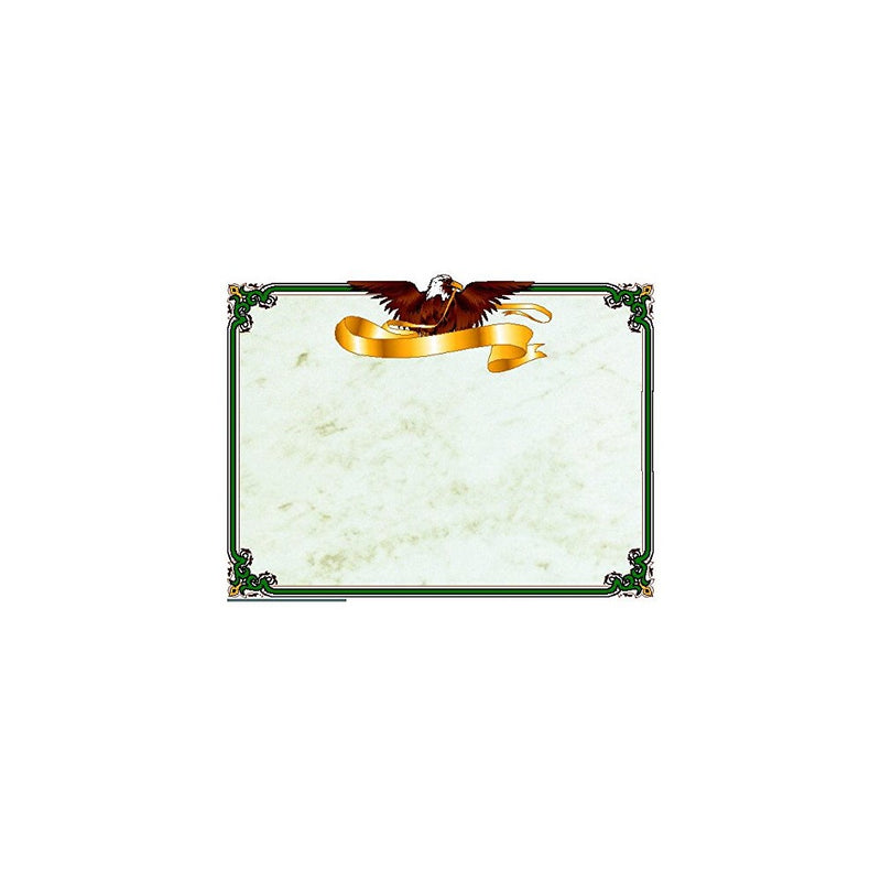 Hayes Replacement Eagle Blank Certificate with Borders, 8-1/2 X 11 in, Paper, Pack of 50
