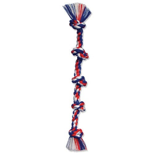 Mammoth Flossy Chews Cottonblend Color 5-Knot Rope Tug, Super X-Large 72-Inch, Assorted Colors