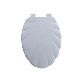 Mayfair Shell Molded Wood Seat Elongated, Sculptured Durable Multi Coat Enamel White