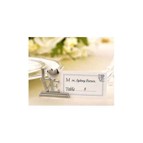 LOVE Place Card Holders with Place Cards Set of 4