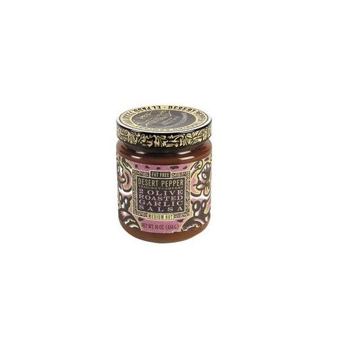 Desert Pepper 2 Olive Roasted Garlic Salsa, 16 Oz - 6 Per Case.