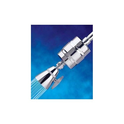 Sprite All Brass High Output Chrome Shower Filter with Matching Chrome Head