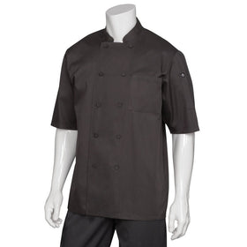 Chef Works Men's Montreal Cool Vent Chef Coat, Black, Medium