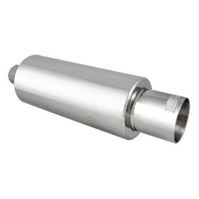 DC Sport EX-5015 Stainless Steel Round Muffler and Slant Cut Exhaust Tip