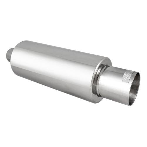 DC Sport EX-5015 Stainless Steel Round Muffler and Slant Cut Exhaust Tip