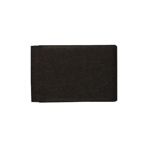 VINTAGE BLACK #136 fine-grain leather 1-up 6x4 album by Raika - 4x6