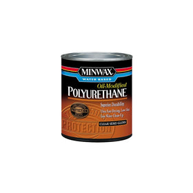 Minwax 230204444 Minwax Water Based Oil-Modified Polyurethane, 1/2 Pint, Semi-Gloss