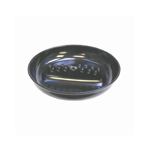 Restaurant Style Large Round Melamine Cigarette Cigar Ashtray - Tabletop Black