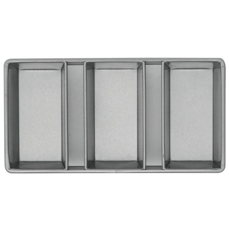 Chicago Metallic Bakeware Aluminized Steel Glazed 3-Strap Loaf Pan Set