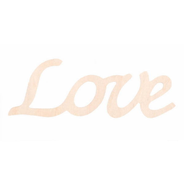 Darice 9110-32 Wood Script Word, Love