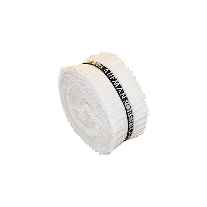 2-1/2in Strips Roll Up Kona Solids Snow Colorway 40Pcs