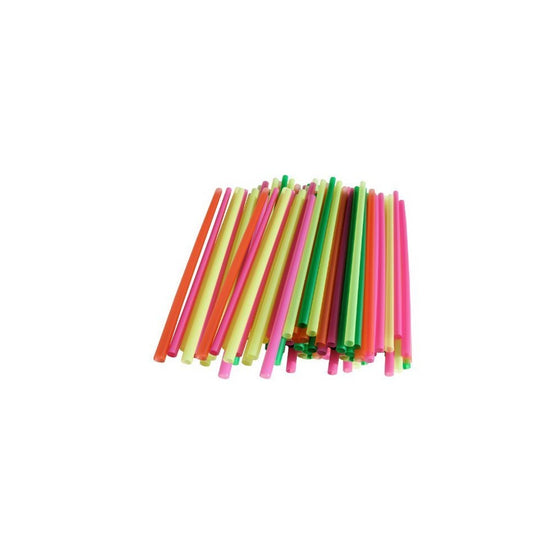 Assorted Color Small Straws-200 Pieces