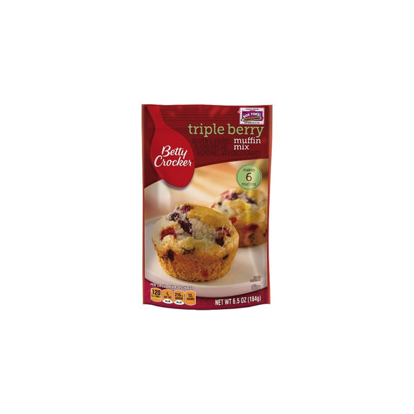 Betty Crocker Muffin Mix, Triple Berry, 6.5 Ounce (Pack of 9)