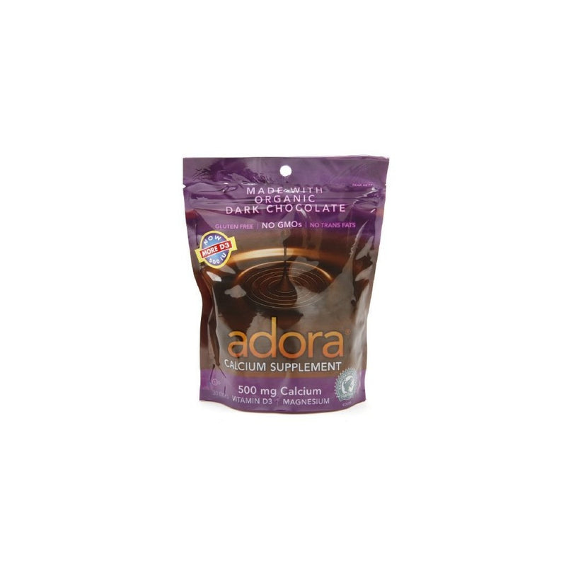 Adora - Calcium Supplement Dark Chocolate, 30 ct (Pack of 3)