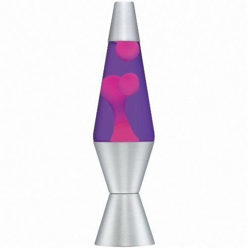 The Original Lava Brand Lava Motion Lamp 14.5" Pink Purple Silver