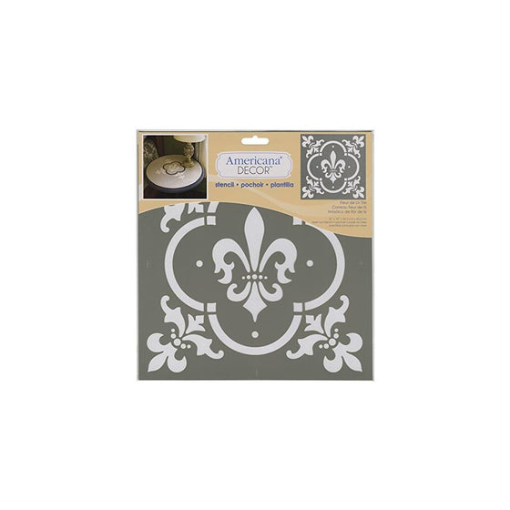 Deco Art Americana Decor Stencil, Fleur De Lis Tile