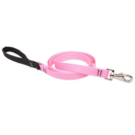 LupinePet Basics 3/4" Pink 6-foot Padded Handle Leash for Medium and Larger Dogs