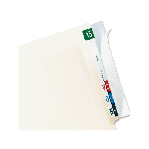 TABBIES Protector, End Tab Folder, 8x2, Clear, 100/PK (68386)