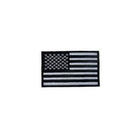 American Flag,Black White,USA Biker shoulder 3x2 in. embroidered iron on patch motocycle patches