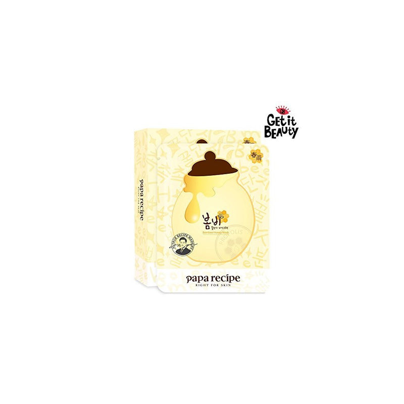 [Papa Recipe] Bombee Honey Mask Pack, 1 Pack/10 Sheets, 0.88 Ounce