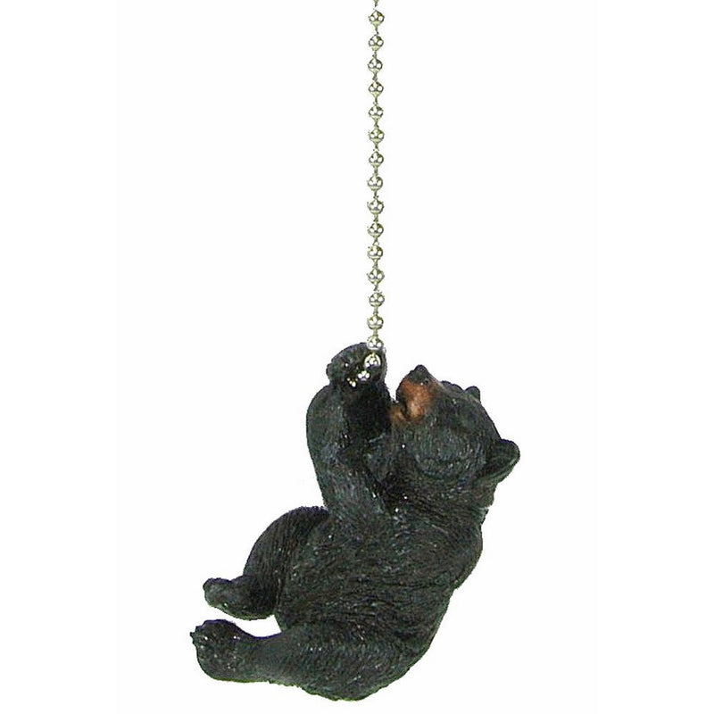 Rustic Black Bear climbing Ceiling Fan Pull chain extender - Lodge Decor