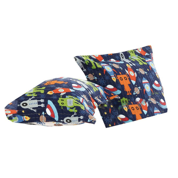 20 X 26 Cotton Filled Pillow Sham with Animated Robot Prints, Multicolor