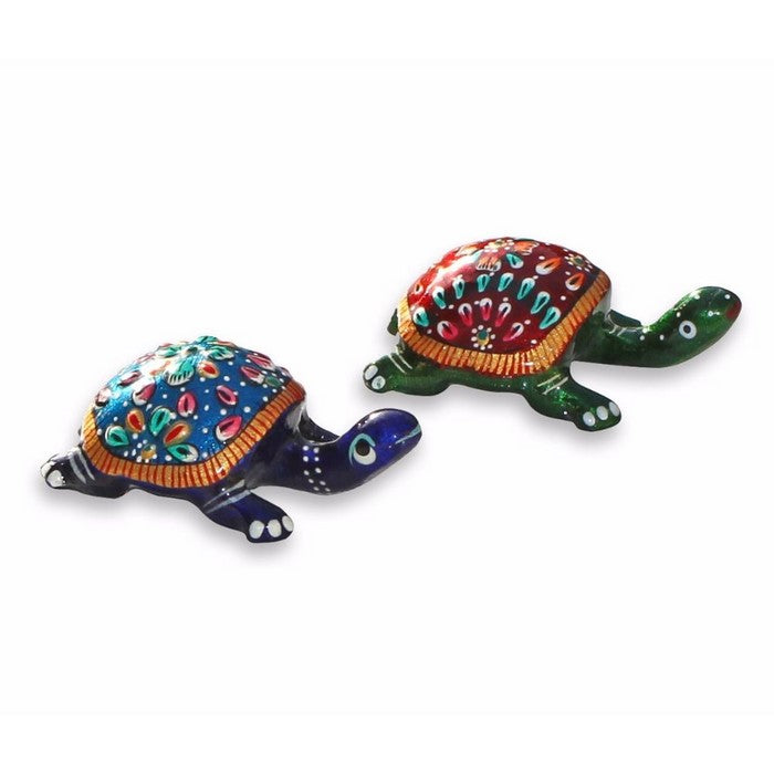 Benzara Unique Metal Work Tortoise Figurine, Multicolor
