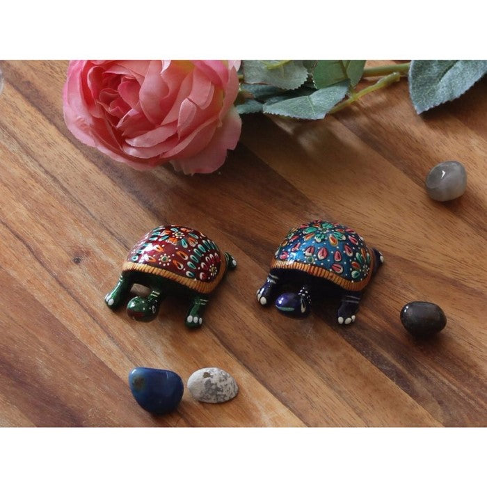 Benzara Unique Metal Work Tortoise Figurine, Multicolor