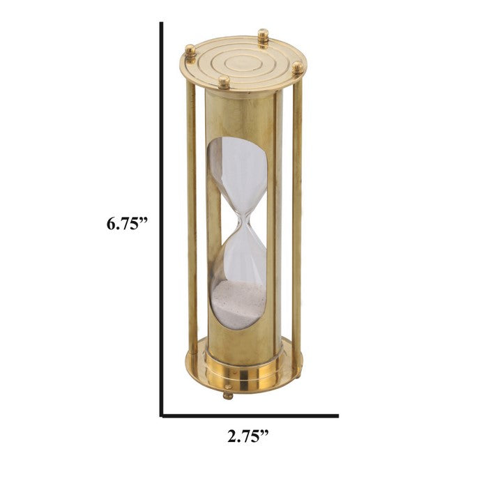 Classical Hourglass - 5 Minute Sand TimerDecor In Brass