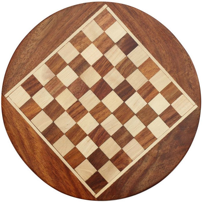 Handmade Chess Set With Magnetic Chessmen & Storage In Rosewood Benzara Brand
