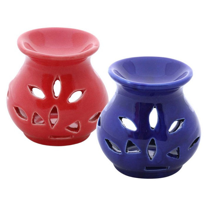 Benzara Ceramic Handmade Oil Diffuser/Warmer In Royal Blue