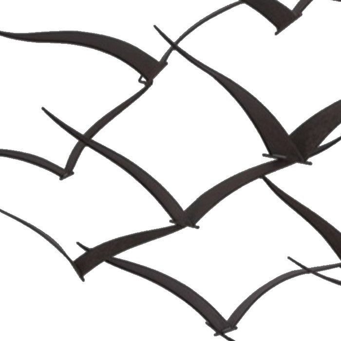 Benzara Metal Flock of Flying Birds WallDecor,  Black
