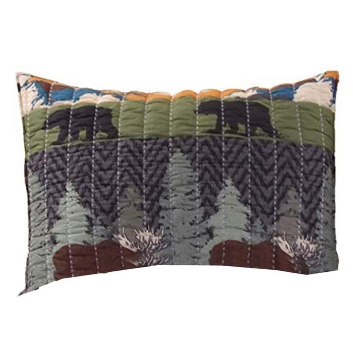 26 x 20 Inches Pillow Sham with Nature Inspired Print, Multicolor