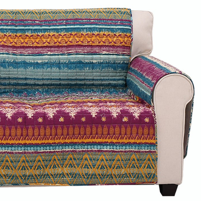 Polyester Sofa Protector with Tribal Print, Multicolor