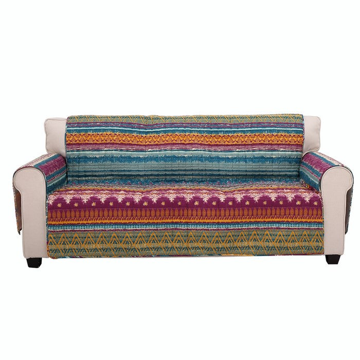 Polyester Sofa Protector with Tribal Print, Multicolor