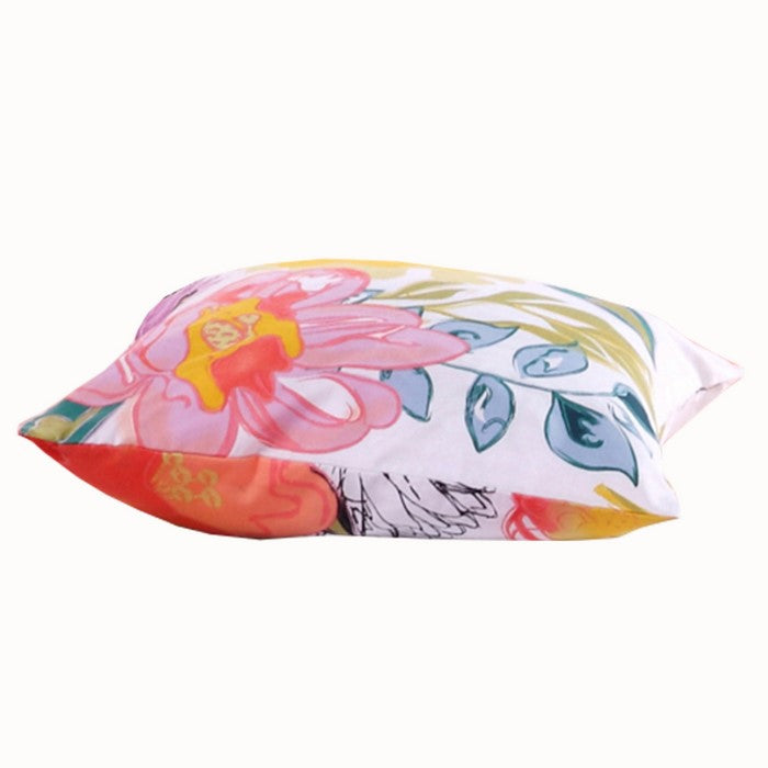 36 x 20 Inches King Duvet Pillow Sham with Stencil Flower Print, Multicolor
