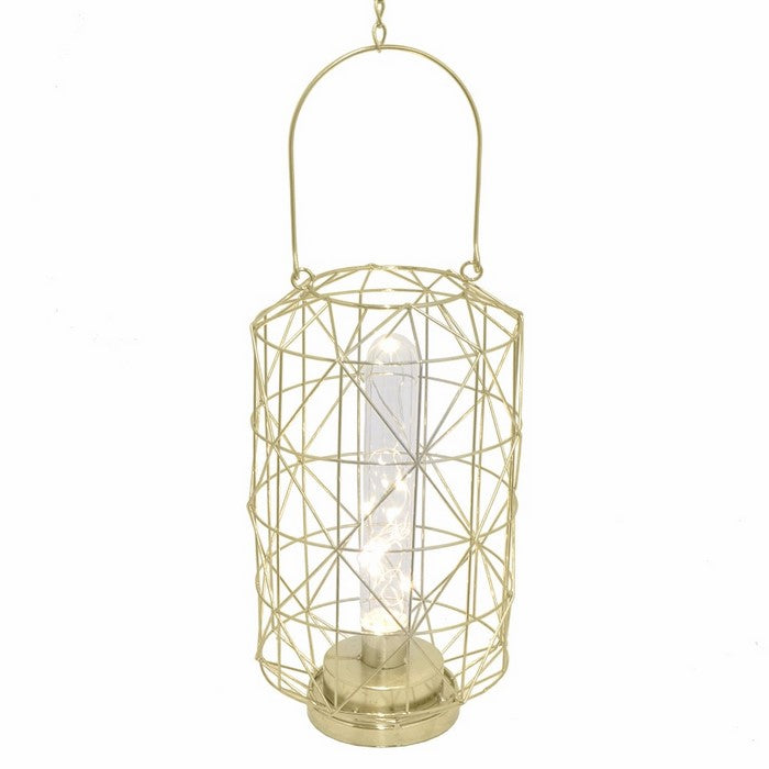 28186 Alluring Metal Led Lamp - Gold - Benzara
