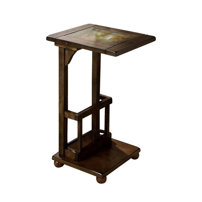Wilcox Transitional Side Table, Antique Walnut Finish