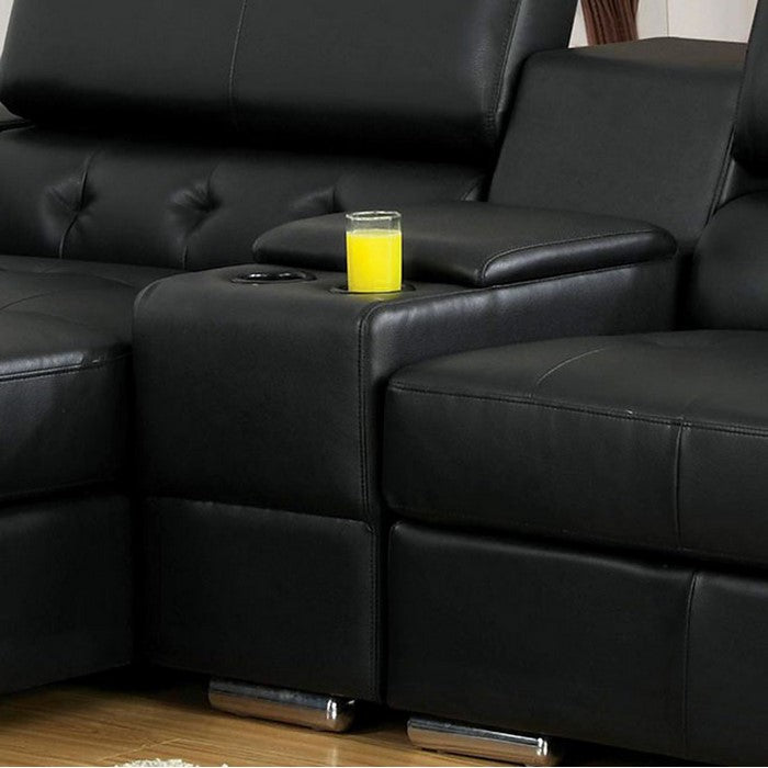 Floria Contemporary Style Console, Black