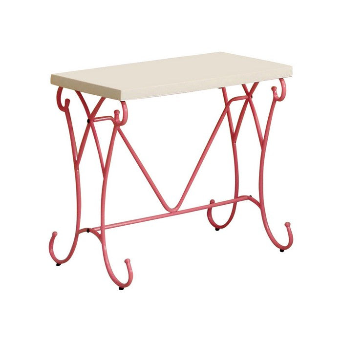 Enchant Transitional Night Stand, White&Pink