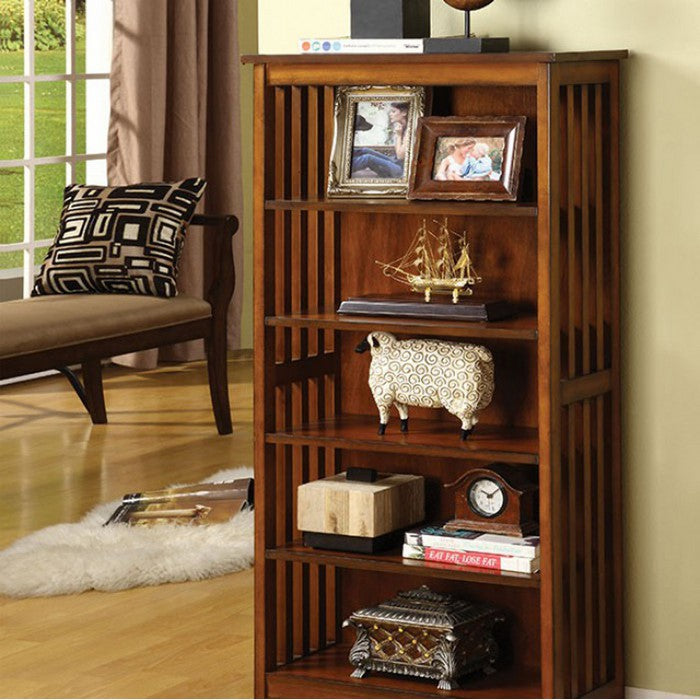 Valencia I Traditional Media Shelf, Antique Oak