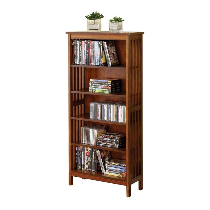 Valencia I Traditional Media Shelf, Antique Oak