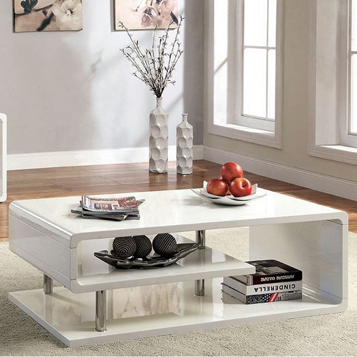 Ninove I Contemporary Style Coffee Table, White