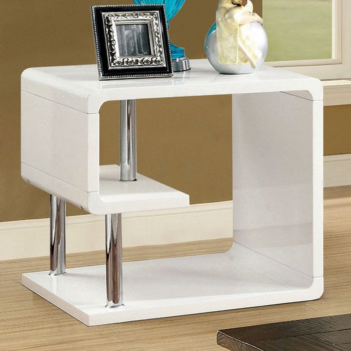 Ninove I Contemporary Style End Table, White