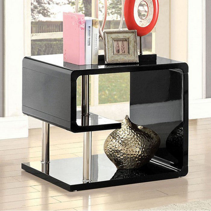 Ninove Contemporary Style End Table, Black