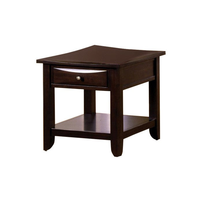 Baldwin Transitional End Table, Espresso Finish