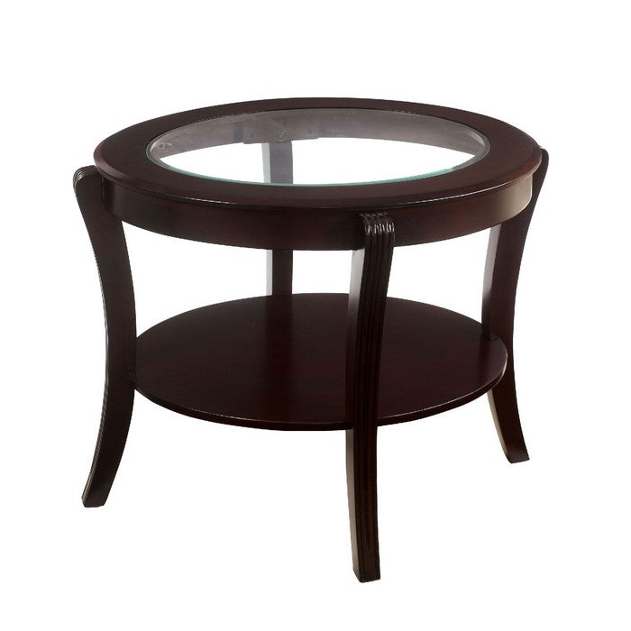 Finley Contemporary Style End Table, Expresso Finish