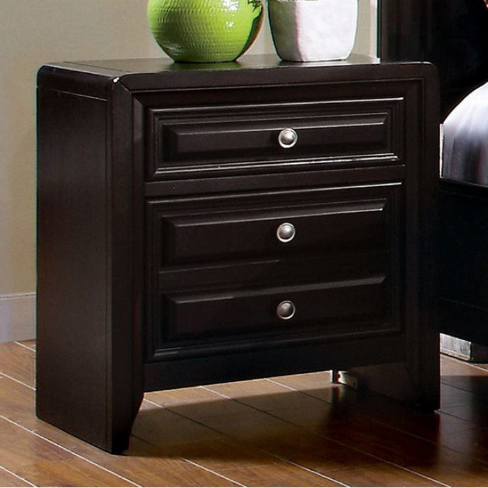 Yorkville Transitional Nightstand, Espresso Finish